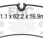 EBC 14+ Porsche Macan (Cast Iron Rotors only) 3.6 Twin Turbo Yellowstuff Rear Brake Pads