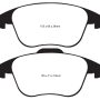EBC 15 and up Audi Q3 2.0 Turbo Redstuff Front Brake Pads