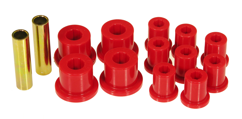 Prothane 76-86 Jeep CJ5/CJ7 Rear Spring & Shackle Bushings – Red