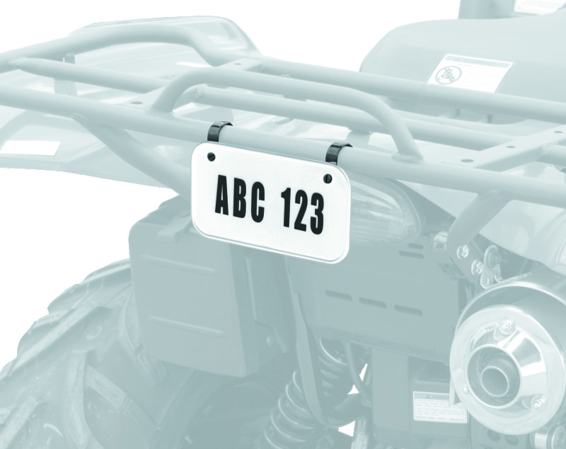 Quadboss ATV License Plate Kit - Black