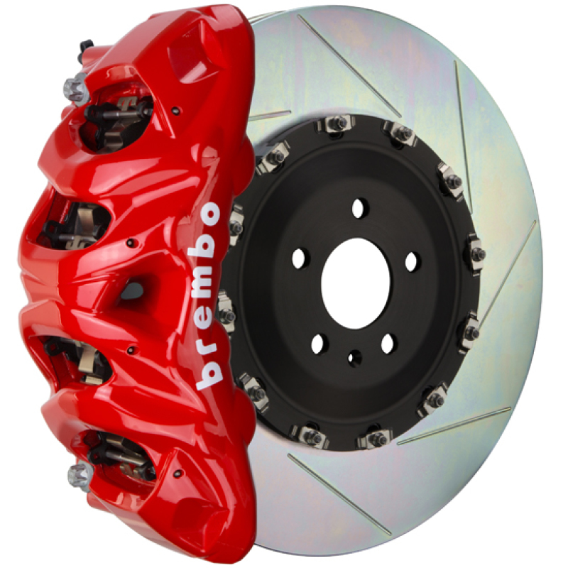 Brembo 21+ F150 2WD/4WD (Excl. Raptor) Fr GT BBK 8 Piston Cast 412×38 2pc Rotor Slotted Type1-Red