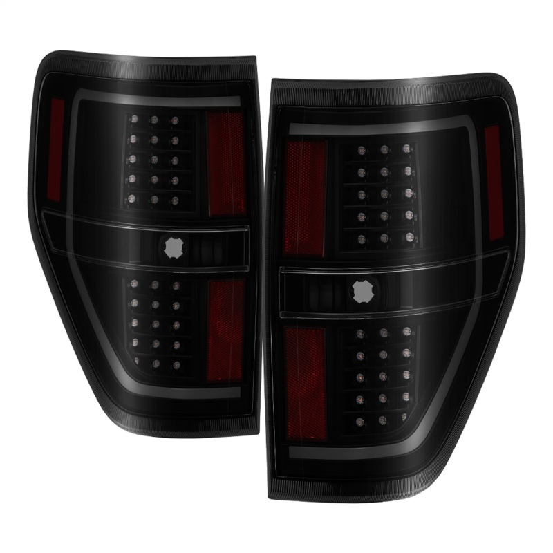 xTune 09-14 Ford F-150 Light Bar LED Tail Lights – Black Smoke (ALT-JH-FF15009-LBLED-BSM)