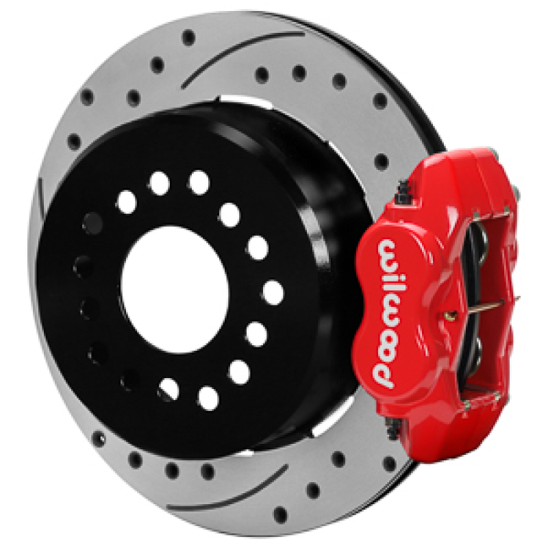 Wilwood Chevy Monte Carlo Forged 4 Piston DynaPro Red Caliper HP32 VV D&S Rotor – 12.19×0.81