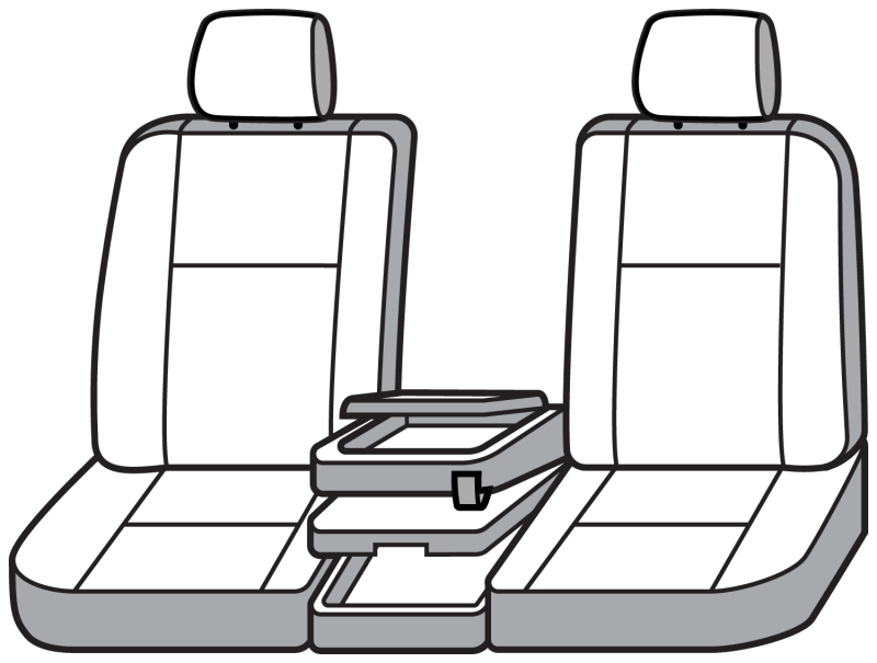 Covercraft 19-24 Chevrolet Silverado Polycotton SeatSaver Custom Front Row Seat Covers - Charcoal