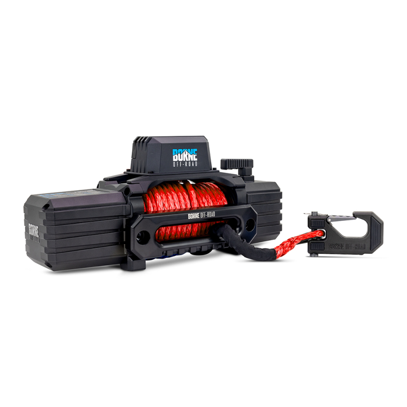 Borne Off-Road 10K Winch – Red Synthetic Rope