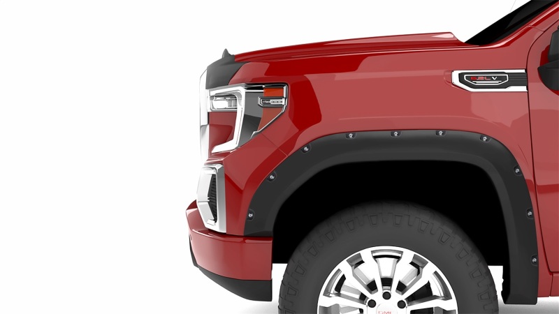 Lund 19-22 GM Silverado/Sierra RX-Flat Textured Elite Series Fender Flares w/Black Bolts – Black 4pc