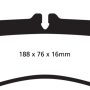EBC 12-15 Porsche 911 (991) (Cast Iron Rotor only) 3.4 Carrera Yellowstuff Rear Brake Pads