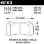 Hawk 2003-2006 Dodge Viper SRT-10 HPS 5.0 Front Brake Pads