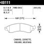 Hawk 1990-1990 Chevy Camaro Iroc-Z (w/Heavy Duty Brakes) High Perf. Street 5.0 Front Brake Pads