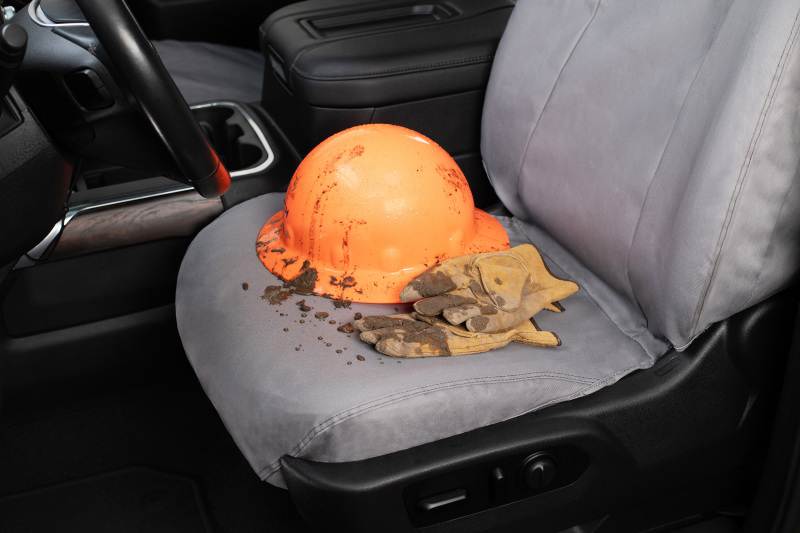 Covercraft 19-23 Ford Ranger Polycotton SeatSaver Custom Front Row Seat Covers - Grey