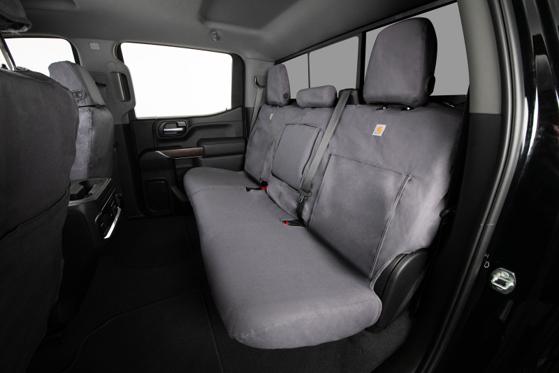 Covercraft 17-19 Chevrolet Silverado Carhartt SeatSaver Custom Front Row Seat Covers - Gravel