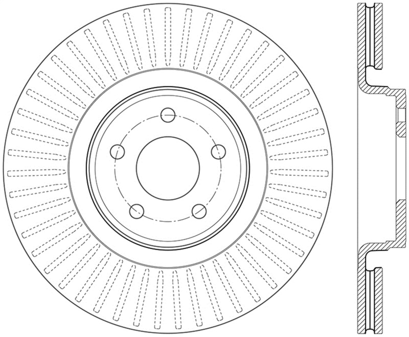 StopTech 14.5+ Ford Focus ST Front Right Slotted Performance Rotor