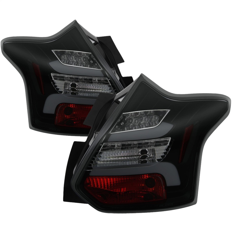 Spyder 12-14 Ford Focus 5DR LED Tail Lights – Black Smoke (ALT-YD-FF12-LED-BSM)