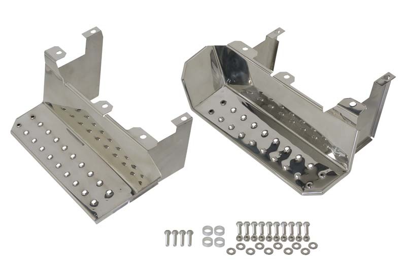 Kentrol 76-95 Jeep CJ7 Wrangler YJ Side Steps Pair – Polished Silver