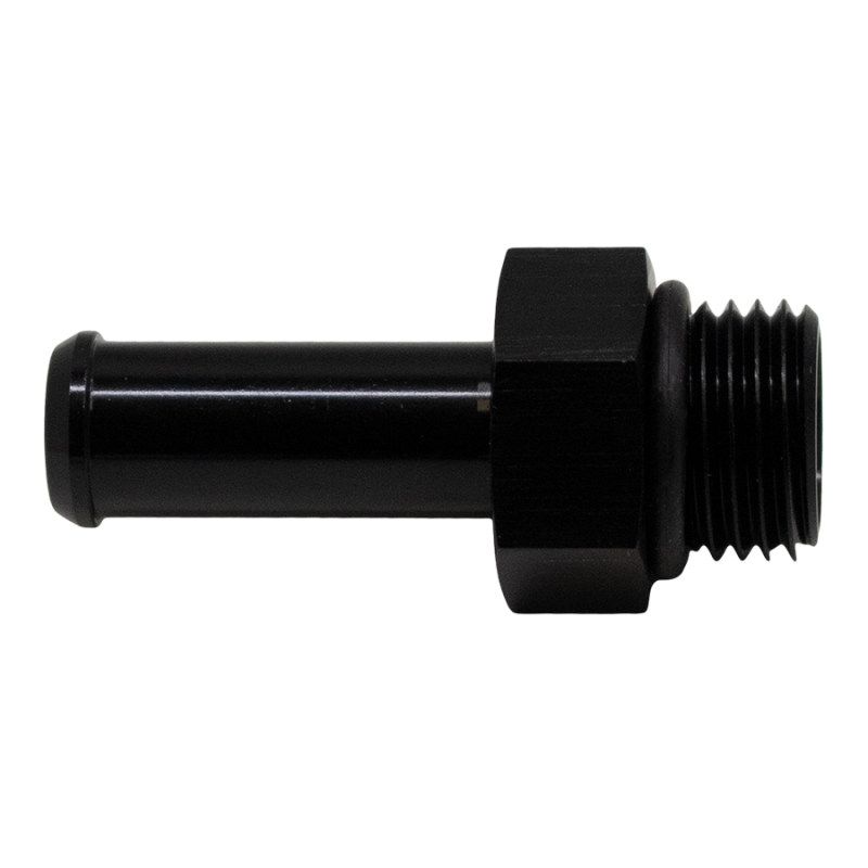 DeatschWerks 6AN ORB Male to 3/8in Male Barb Fitting (Incl O-Ring) – Anodized Matte Black