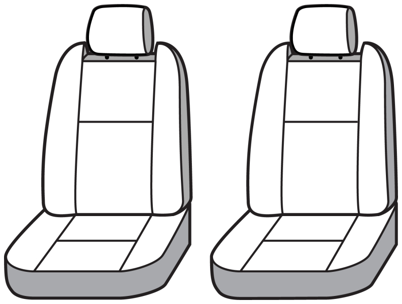 Covercraft 19-24 Dodge Ram Polycotton SeatSaver Custom Front Row Seat Covers - Grey