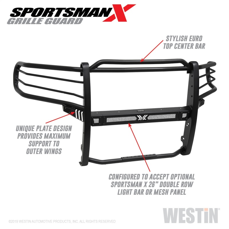 Westin 19-21 Ram 1500 Sportsman X Grille Guard – Textured Black (Excluding Classic & Rebel)