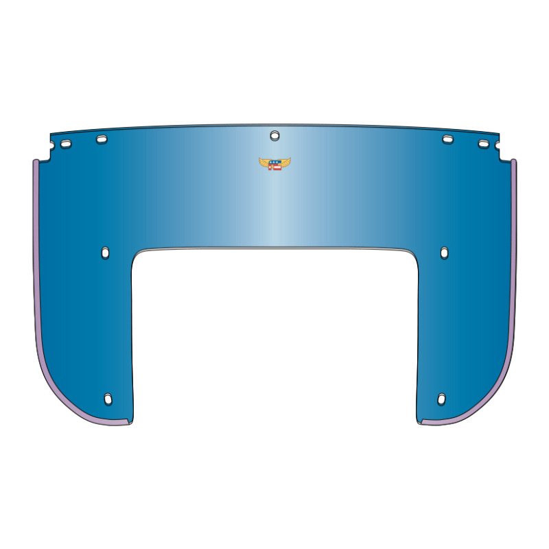 National Cycle Heritage Bottom Replacement Beaded Windshield 5 Bolt – Blue