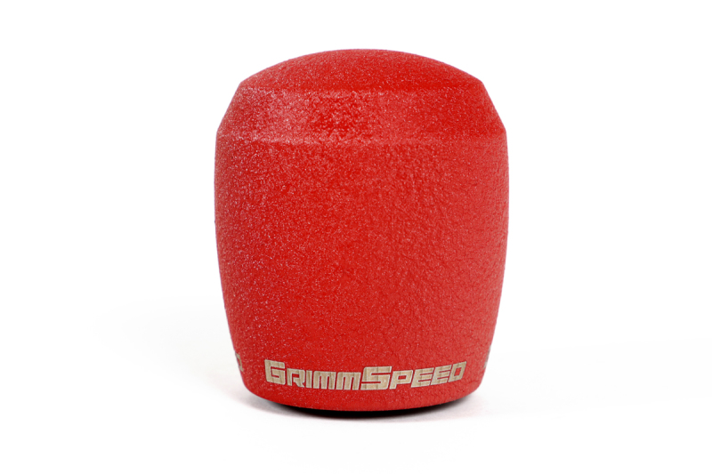 GrimmSpeed Stubby Shift Knob Stainless Steel Red – M12x1.25