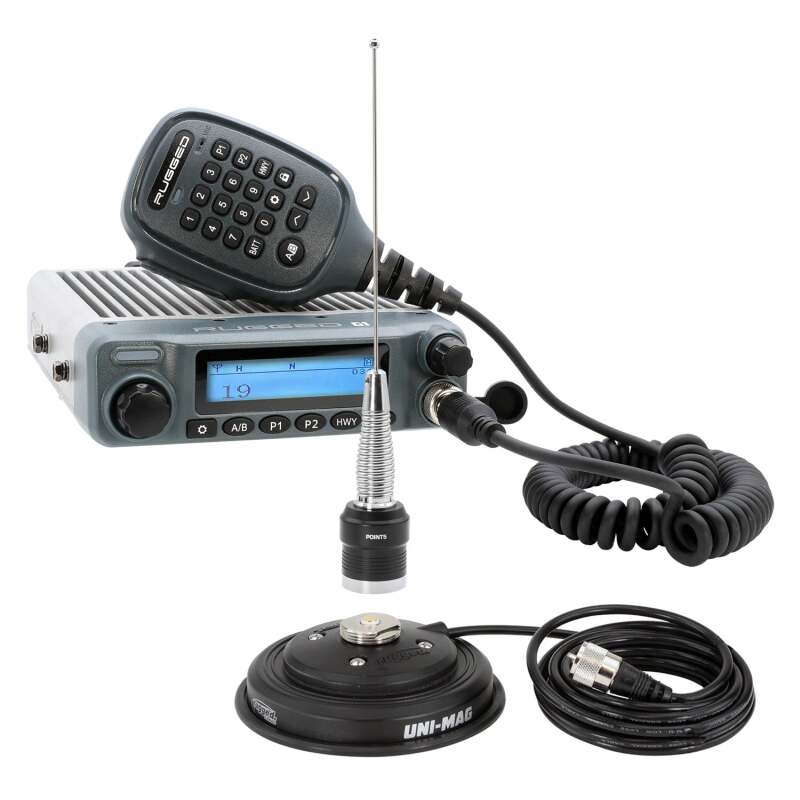 Rugged Radios Radio Kit – G1 ADVENTURE SERIES Waterproof GMRS Mobile Radio with Antenna