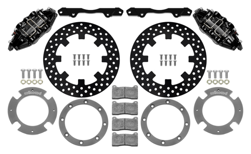 Wilwood 17-21 Can-Am X3RS Black 6-Piston Rear Kit 11.25in – Drilled Rotors