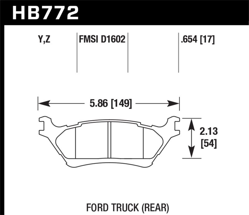 Hawk 2012-2016 Ford F-150 / Full-Size Trucks and SUV – LTS Street Brake Pads
