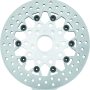 Twin Power 84-17 Big Twin Exc 08-17 FLH FLT Rear 11.5 Floating Rotor Silver Mesh