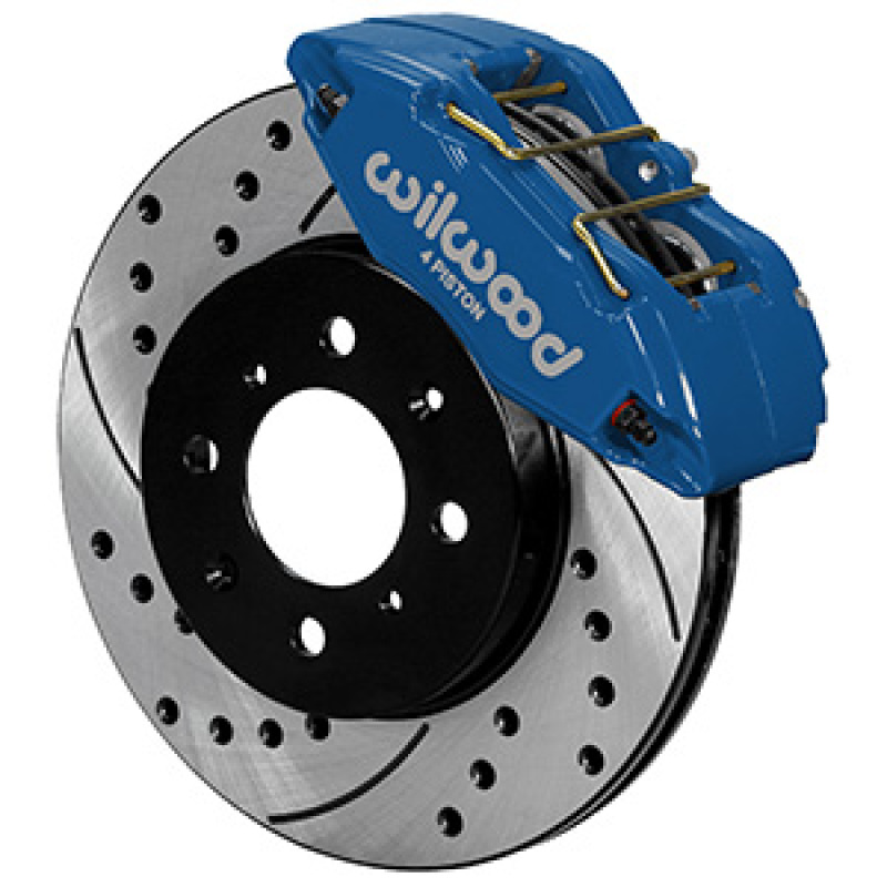 Wilwood DPHA Front Caliper & Rotor Kit Drilled Honda / Acura w/ 262mm OE Rotor – Competition Blue