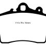 EBC 97-99 Porsche Boxster (Cast Iron Rotors only) 2.5 Yellowstuff Front Brake Pads