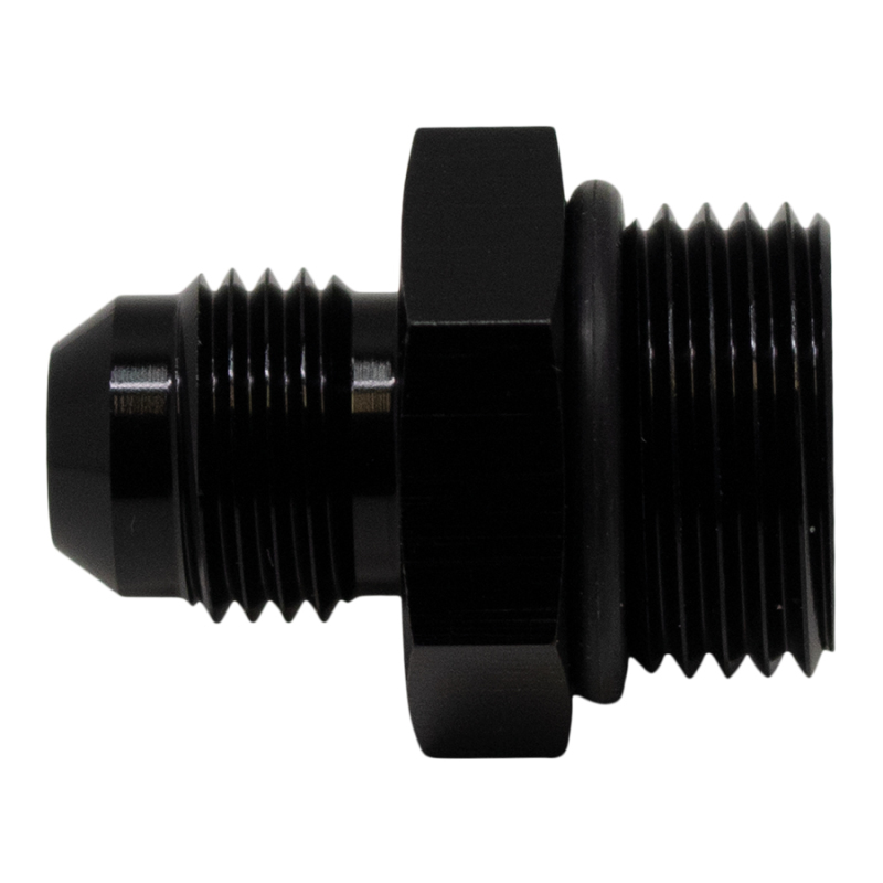 DeatschWerks 8AN ORB Male to 6AN Male Flare Adapter (Incl O-Ring) – Anodized Matte Black