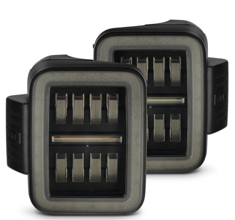 AlphaRex 19-24 Jeep Gladiator JT Nova-Series Prismatic LED Tail Lights – Alpha-Black