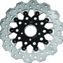 Twin Power 84-17 BT Exc 11.8 and Lug Mount 84-13 XL Front 11.5 Scalloped Floating Rotor Black Mesh