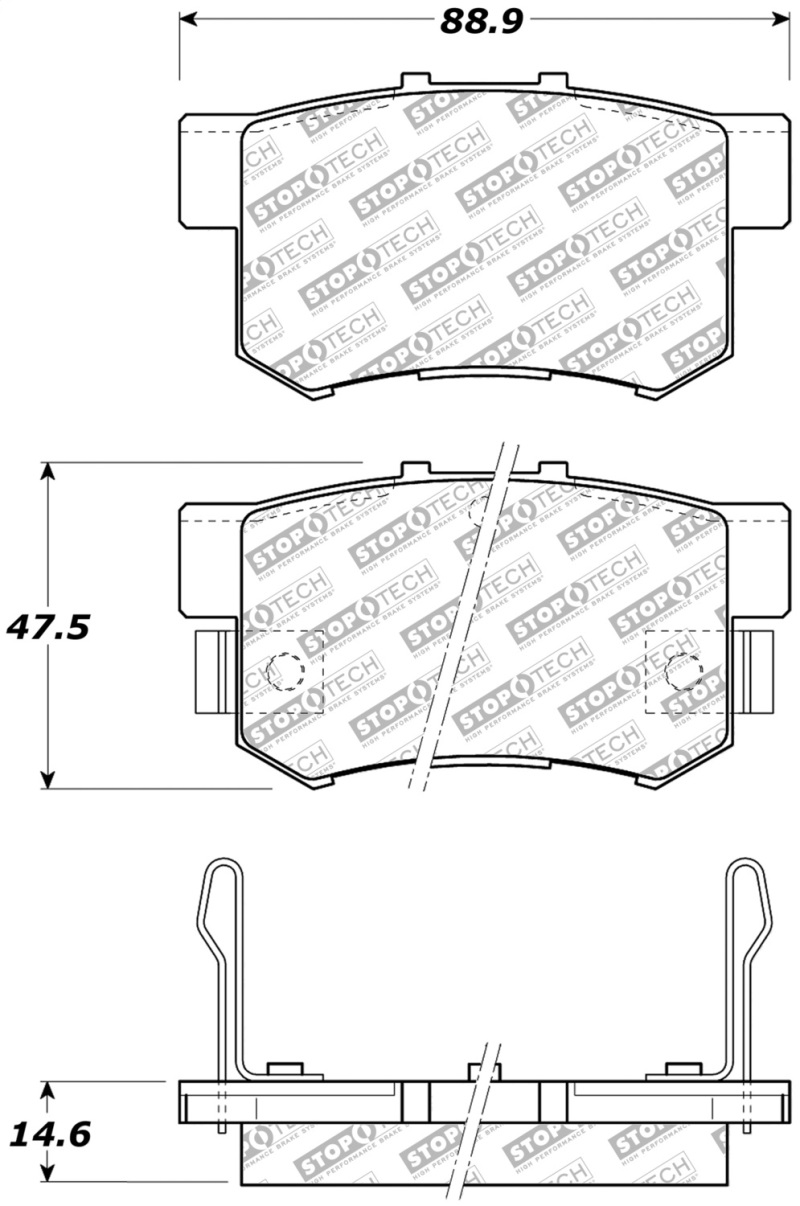 StopTech Street Select Brake Pads – Front/Rear