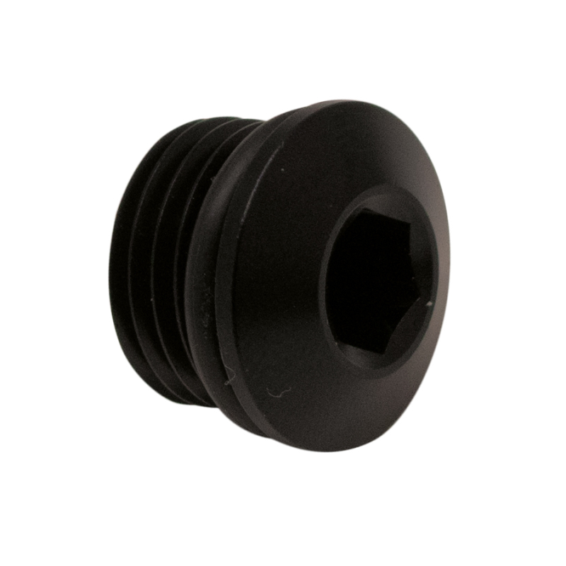 DeatschWerks 6AN ORB Male Plug Low Profile Internal Allen/Hex (Incl O-Ring) – Anodized Matte Black