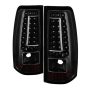 xTune Chevy Silverado 1500-2500-3500 03-06 C-Shape LED Tail Lights Black ALT-ON-CS03-G2-LED-BK