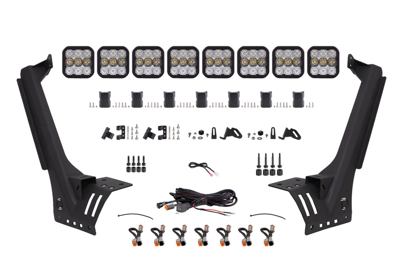Diode Dynamics Jeep JL SS5 Sport CrossLink Windshield – White Combo Lightbar Kit