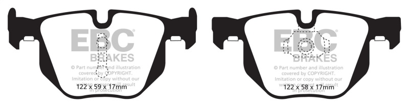 EBC 10-14 BMW X5 3.0 Turbo (35) Redstuff Rear Brake Pads