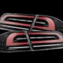AlphaRex 12-21 Tesla Model S LUXX-Series LED Tail Lights - Black/Red