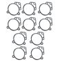 S&S Cycle Backplate Gasket For CV Adaptor .0625in - 10 Pack