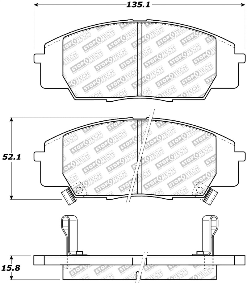 StopTech Street Select Brake Pads – Front