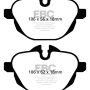 EBC 11+ BMW X3 2.0 Turbo (F25) Redstuff Rear Brake Pads