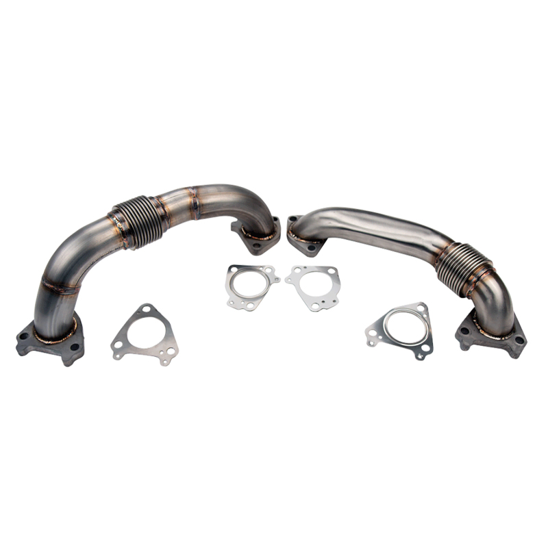 Wehrli 01-04 Chevrolet 6.6L Duramax LB7 2in Stainless Up Pipe Kit w/Gaskets – Single Turbo