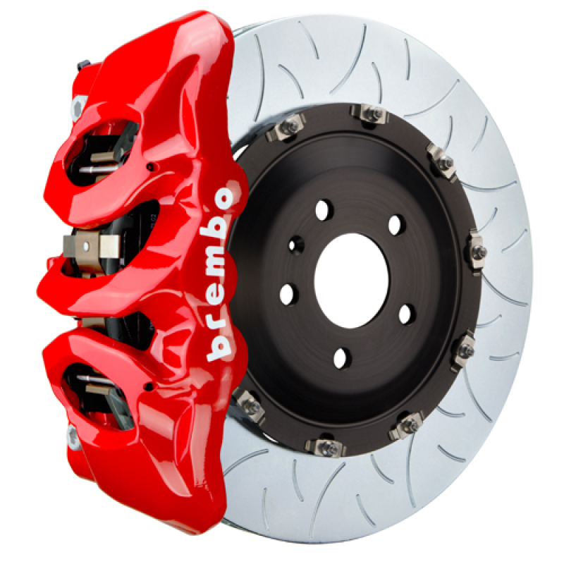 Brembo 15-19 Volkswagen Golf R Front GT BBK 6 Piston Cast 380×34 2pc Rotor Slotted Type3-Red