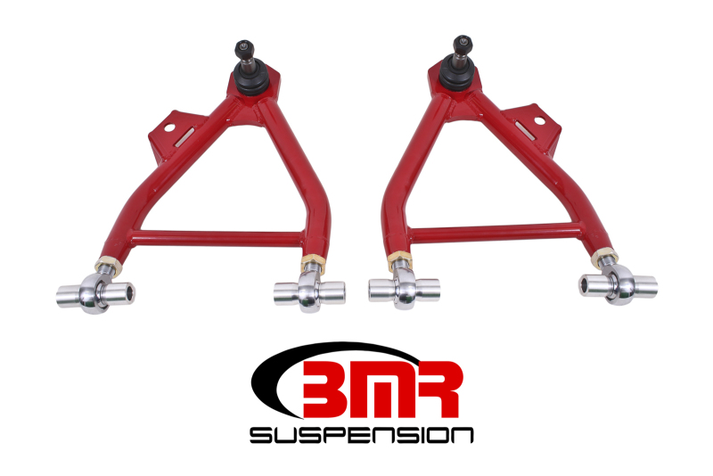 BMR 94-04 Mustang Lower A-Arms (Coilover Only) w/ Adj. Rod End and Tall Ball Joint – Red