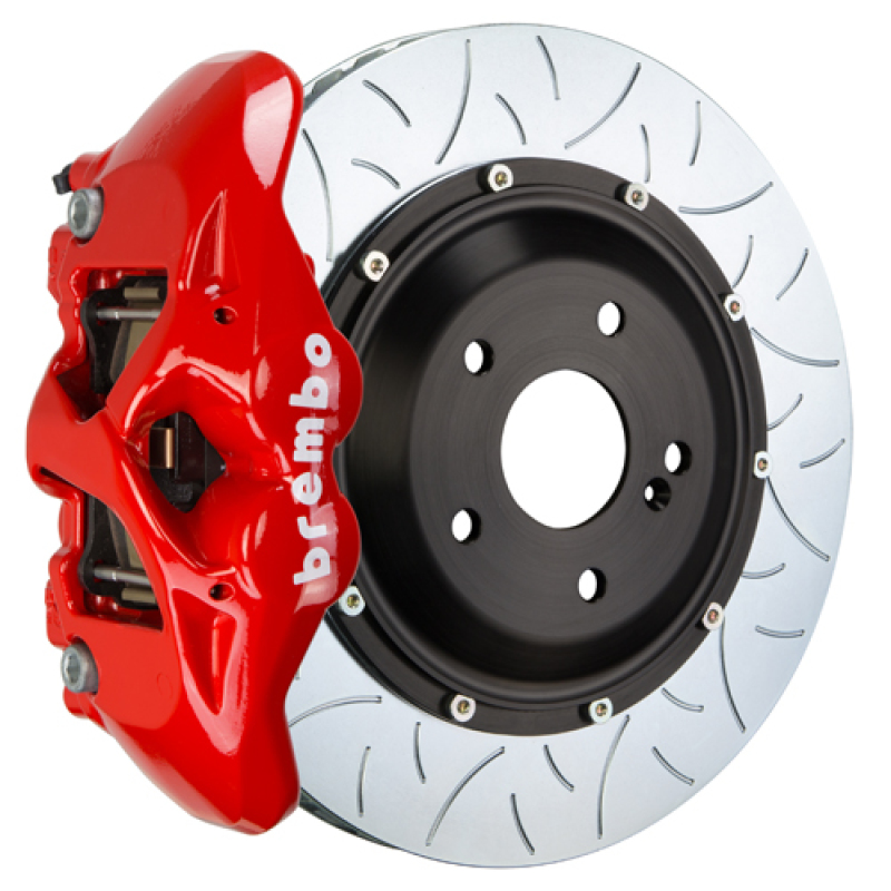 Brembo 08-13 BMW M3 (E90/E92/E93) Rear GT BBK 4 Piston Cast 380×28 2pc Rotor Slotted Type-3-Red