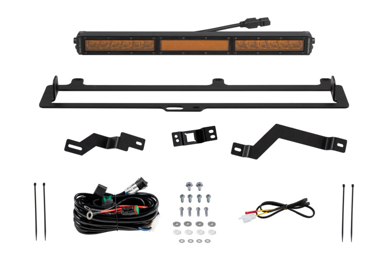 Diode Dynamics 2022+ Toyota Tundra TRD Pro Grille Light Bar Kit - Amber Combo