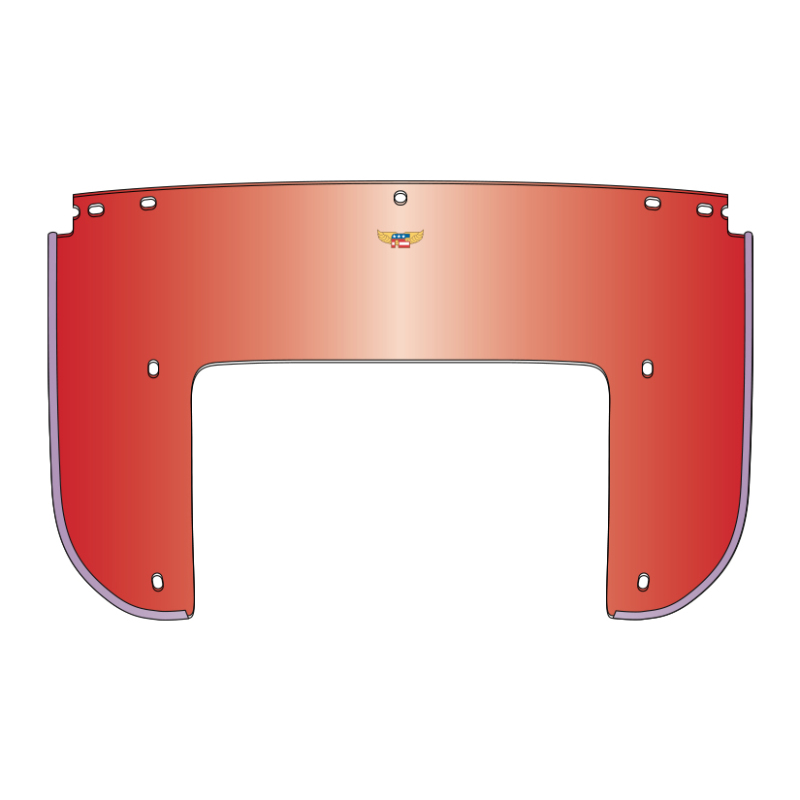 National Cycle Heritage Bottom Replacement Beaded Windshield 5 Bolt – Red