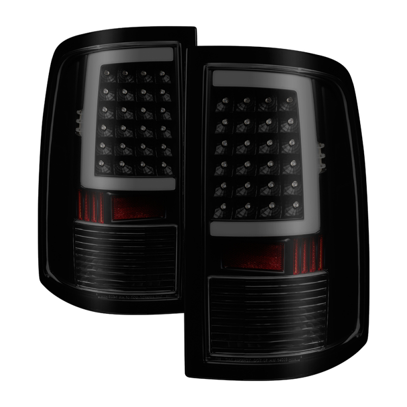 xTune 09-18 Dodge Ram 1500 LED Tail Lights – Black Smoke (ALT-ON-DR09-LBLED-BSM)