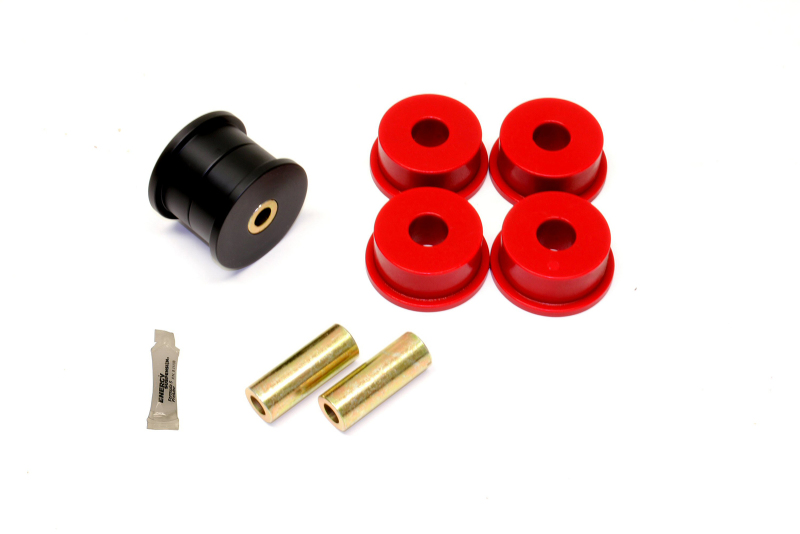 BMR 12-15 5th Gen Camaro Differential Mount Bushing Kit (Poly/Delrin Combo) – Black/Red