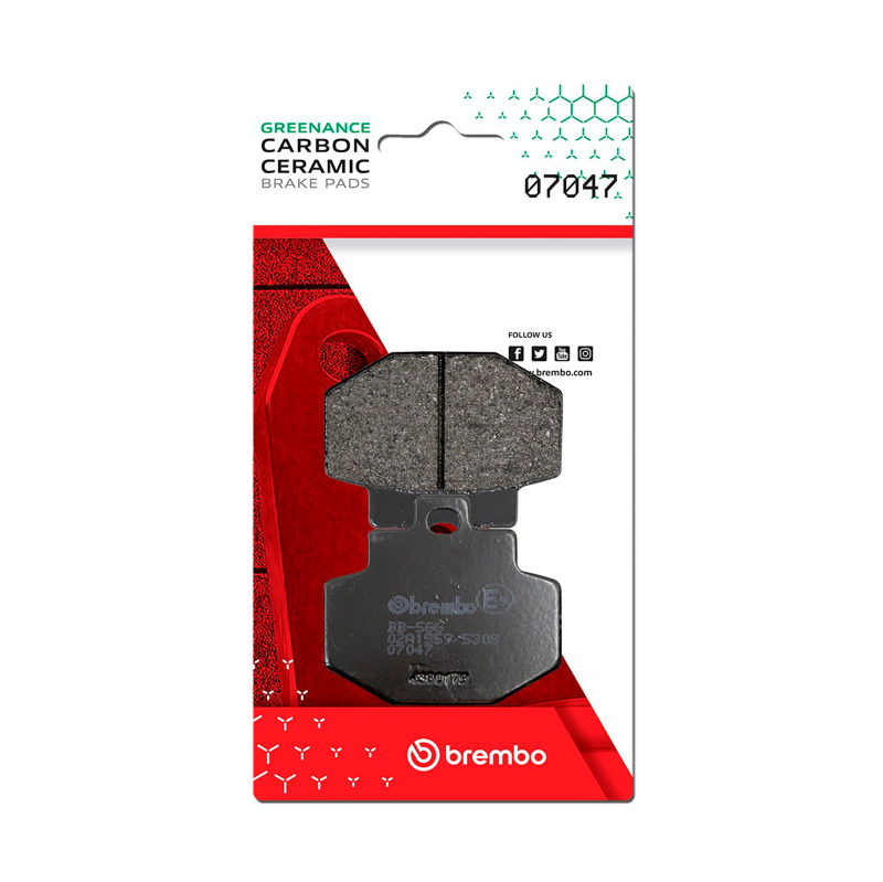 Brembo OE Benelli Adiva/Gilera Runner/Piaggio Hexagon Carbon Ceramic Brake Pad – Rear